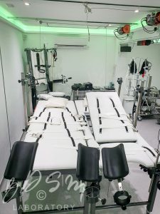 BDSM Bondage bed for two people at the BDSM Laboratory