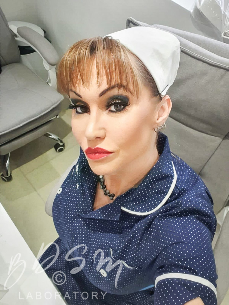 Kinky Nurse Katy 13 Misress Miranda dressed as Clinical Director of the BDSM Laboratory